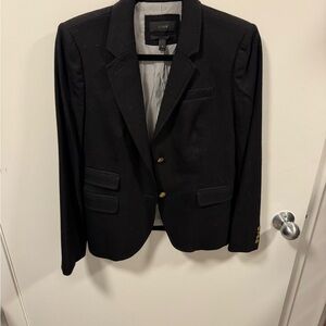J. Crew  Black School Boy Blazer with Gold Accents